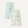 image:imageAmazon Essentials Girls and Toddlers SlimFit Cotton Knit Flare Leggings Pull On Pack of 2Pale Mint GreenNature
