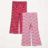 image:imageAmazon Essentials Girls and Toddlers SlimFit Cotton Knit Flare Leggings Pull On Pack of 2Pink Leopard Pink Zebra