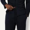 image:imageAmazon Essentials Mens CottonModal Pajama Set Long Sleeve ButtonDown Top with PantsBlack
