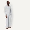 image:imageAmazon Essentials Mens CottonModal Pajama Set Long Sleeve ButtonDown Top with PantsLight Grey Heather