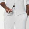 image:imageAmazon Essentials Mens CottonModal Pajama Set Long Sleeve ButtonDown Top with PantsLight Grey Heather