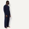 image:imageAmazon Essentials Mens CottonModal Pajama Set Long Sleeve ButtonDown Top with PantsNavy