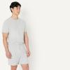 image:imageAmazon Essentials Mens CottonModal Pajama Set Short Sleeve TShirt and ShortsLight Grey Heather