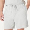 image:imageAmazon Essentials Mens CottonModal Pajama Set Short Sleeve TShirt and ShortsLight Grey Heather