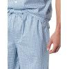 image:imageAmazon Essentials Mens Lightweight Woven Cotton Poplin Loungewear Shorts Pyjama Set with Notch CollarBlue Geo Print