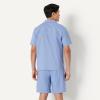 image:imageAmazon Essentials Mens Lightweight Woven Cotton Poplin Loungewear Shorts Pyjama Set with Notch CollarCornflower Blue