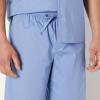 image:imageAmazon Essentials Mens Lightweight Woven Cotton Poplin Loungewear Shorts Pyjama Set with Notch CollarCornflower Blue