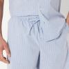 image:imageAmazon Essentials Mens Lightweight Woven Cotton Poplin Loungewear Shorts Pyjama Set with Notch CollarCornflower Blue Thin Stripe