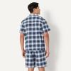 image:imageAmazon Essentials Mens Lightweight Woven Cotton Poplin Loungewear Shorts Pyjama Set with Notch CollarIndigo Country Plaid