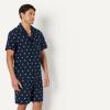 image:imageAmazon Essentials Mens Lightweight Woven Cotton Poplin Loungewear Shorts Pyjama Set with Notch CollarNavy Ducks