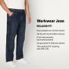 image:imageAmazon Essentials Mens Rigid RelaxedFit Workwear Carpenter JeansTinted Dark Wash