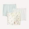 image:imageAmazon Essentials Toddlers and Baby Girls Cotton Breathable Pullon Bike Shorts with Elastic Waist Pack of 3Pale Mint GreenBeesFrench Stripe