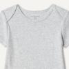 image:imageAmazon Essentials Unisex Babies ShortSleeve BodysuitsBlueLight Heather Grey