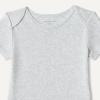 image:imageAmazon Essentials Unisex Babies ShortSleeve BodysuitsLight Heather GreyWhite