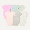 image:imageAmazon Essentials Unisex Babies ShortSleeve BodysuitsPinkFloral
