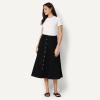 image:imageAmazon Essentials Womens ALine HighRise Denim ButtonDown Midi SkirtBlack