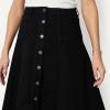 image:imageAmazon Essentials Womens ALine HighRise Denim ButtonDown Midi SkirtBlack