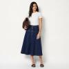image:imageAmazon Essentials Womens ALine HighRise Denim ButtonDown Midi SkirtDark Midnight Wash