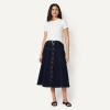 image:imageAmazon Essentials Womens ALine HighRise Denim ButtonDown Midi SkirtRinse Denim