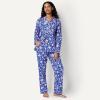 image:imageAmazon Essentials Womens Cotton Stretch Poplin Pajama Set Long Sleeve ButtonDown Shirt with PantsBlue Paisley Floral