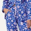 image:imageAmazon Essentials Womens Cotton Stretch Poplin Pajama Set Long Sleeve ButtonDown Shirt with PantsBlue Paisley Floral