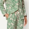 image:imageAmazon Essentials Womens Cotton Stretch Poplin Pajama Set Long Sleeve ButtonDown Shirt with PantsLight Pink Palm Leaves