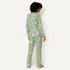 image:imageAmazon Essentials Womens Cotton Stretch Poplin Pajama Set Long Sleeve ButtonDown Shirt with PantsLight Pink Palm Leaves