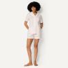 image:imageAmazon Essentials Womens Cotton Stretch Poplin Pajama Set Short Sleeve ButtonDown with ShortsPale Pink