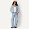 image:imageAmazon Essentials Womens Low Stretch RelaxedFit Cropped Denim JacketClassic Light Wash