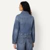 image:imageAmazon Essentials Womens Low Stretch RelaxedFit Cropped Denim JacketMedium Blue Vintage