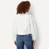 image:imageAmazon Essentials Womens Low Stretch RelaxedFit Cropped Denim JacketWhite