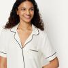 image:imageAmazon Essentials Womens ModalBlend Nightgown Short Sleeve ButtonDownIvory