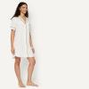 image:imageAmazon Essentials Womens ModalBlend Nightgown Short Sleeve ButtonDownIvory
