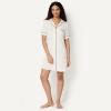 image:imageAmazon Essentials Womens ModalBlend Nightgown Short Sleeve ButtonDownIvory