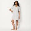 image:imageAmazon Essentials Womens ModalBlend Nightgown Short Sleeve ButtonDownLight Grey Heather