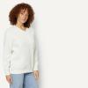 image:imageAmazon Essentials Womens Oversized VNeck Fleece Pullover SweatshirtCream