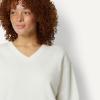 image:imageAmazon Essentials Womens Oversized VNeck Fleece Pullover SweatshirtCream