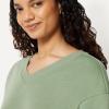 image:imageAmazon Essentials Womens Oversized VNeck Fleece Pullover SweatshirtSage Green
