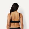 image:imageAmazon Essentials Womens Peached Microfiber Lined VNeck BraletteBlack  Rich Hazel