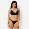 image:imageAmazon Essentials Womens Peached Microfiber Lined VNeck BraletteBlack  Soft Petal