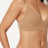 image:imageAmazon Essentials Womens Peached Microfiber Lined VNeck BraletteBlack  Washed Bronze