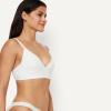 image:imageAmazon Essentials Womens Peached Microfiber Lined VNeck BraletteBlack  White