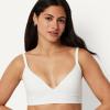 image:imageAmazon Essentials Womens Peached Microfiber Lined VNeck BraletteBlack  White