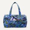 image:imageAmazon Essentials Womens Quilted Weekender Duffel Gym Bag with Trolley Sleeve Navy Paisley One SizeBlue Paisley