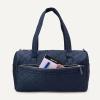 image:imageAmazon Essentials Womens Quilted Weekender Duffel Gym Bag with Trolley Sleeve Navy Paisley One SizeNavy