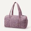 image:imageAmazon Essentials Womens Quilted Weekender Duffel Gym Bag with Trolley Sleeve Navy Paisley One SizeNavy Paisley
