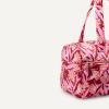 image:imageAmazon Essentials Womens Quilted Weekender Duffel Gym Bag with Trolley Sleeve Navy Paisley One SizePink Floral