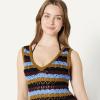 image:imageAmazon Essentials Womens RegularFit Crochet CoverUp DressMulticolor Horizontal Stripe