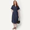 image:imageAmazon Essentials Womens RelaxedFit Short Sleeve ButtonDown Dress with BeltDark Midnight Wash