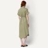 image:imageAmazon Essentials Womens RelaxedFit Short Sleeve ButtonDown Dress with BeltWashed Khaki Green